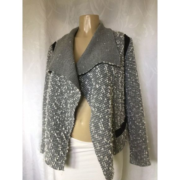 FAUSTA TRICOT DEVOTION Jacket Open Front Tweed - Picture 4 of 7